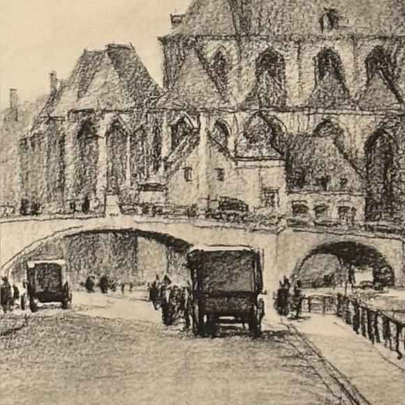 Herman Verbaere Fine Art Print Vintage Original Antique BELGIAN / BELGIUM SKETCH - Picture 4 of 7